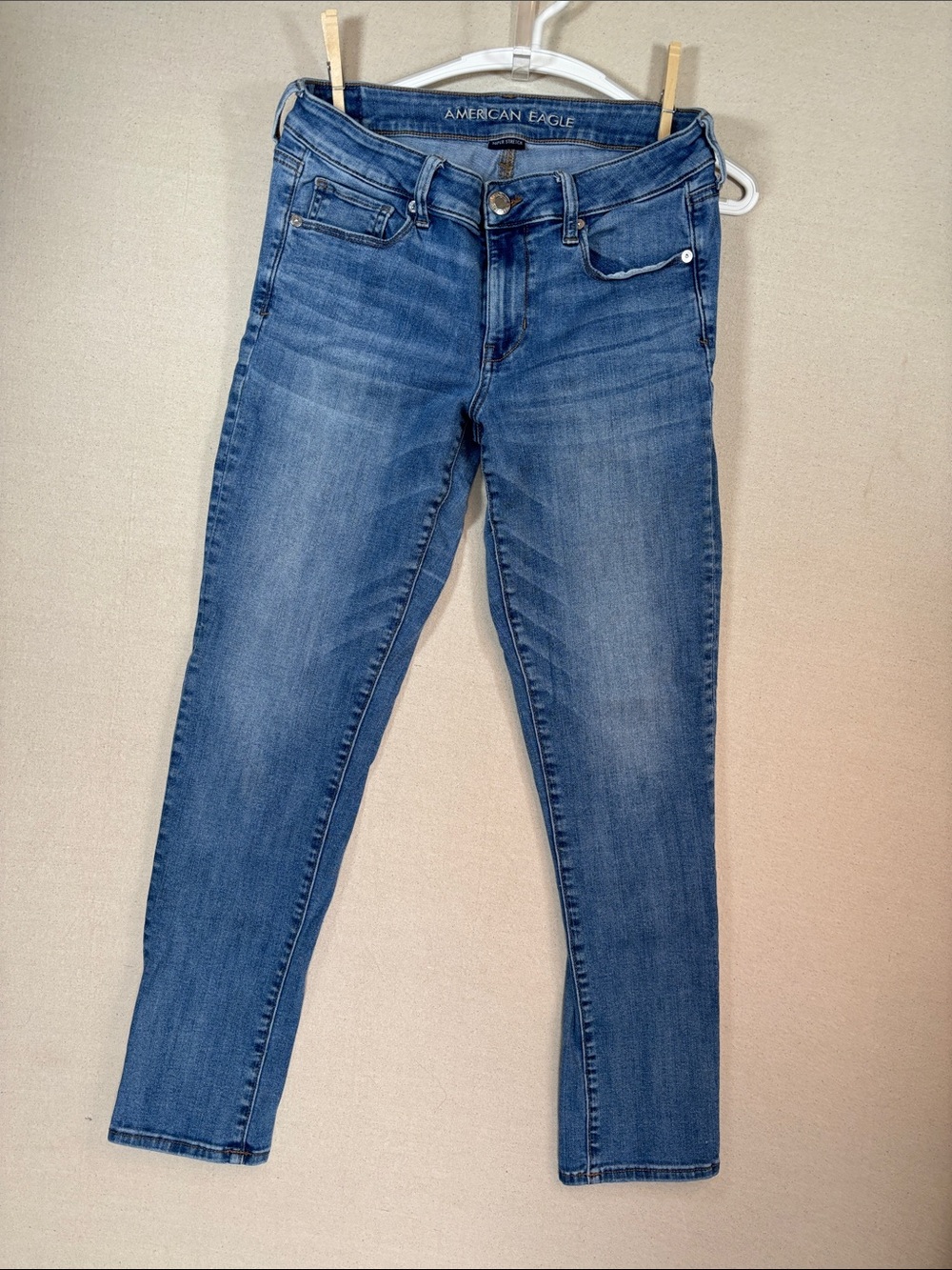 American Eagle Outfitters Blue Skinny Super Stretch Jeans